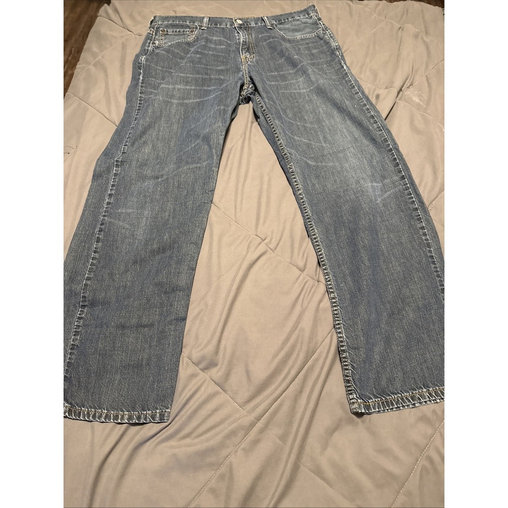 VTG Y2K Levis 569 Jeans Fits Mens 34x32 Blue Loose Straight Denim Baggy Wide Leg - Picture 3 of 11